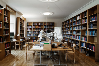Bibliotheksraum in der Paul Sacher Stiftung, Basel